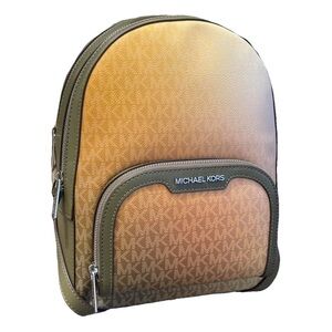 MICHAEL KORS Jaycee Medium Ombré Signature Logo Backpack
Olive Combo 
NWT
